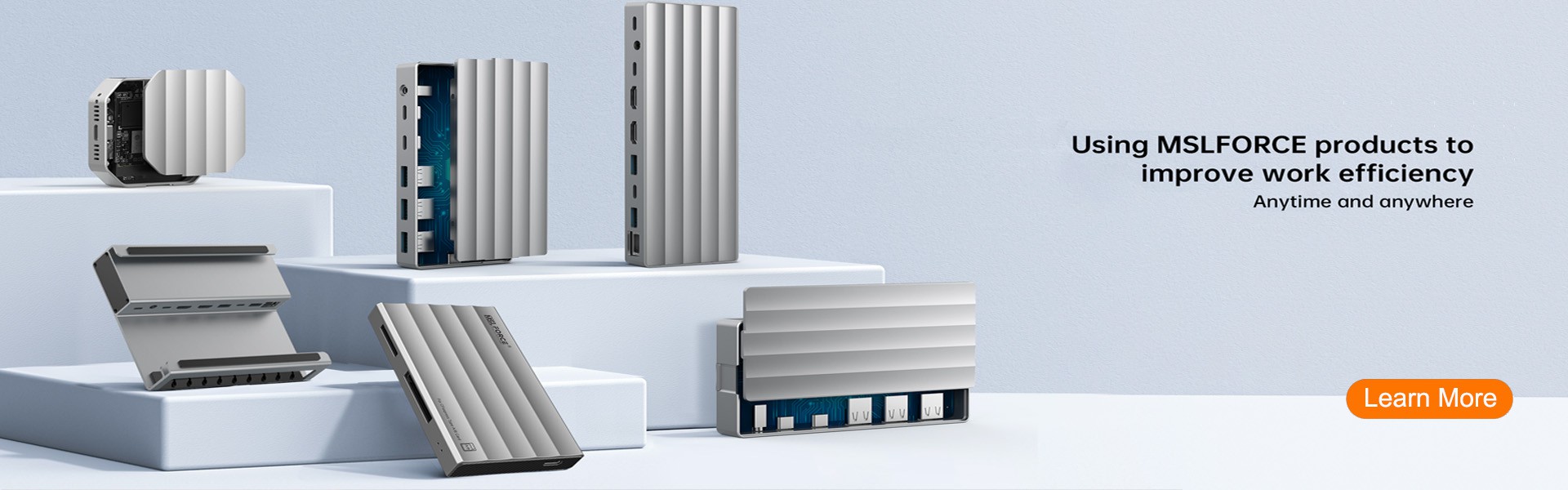 Various functional USB C HUB Docking station Card Reader SSD Enclosure Design