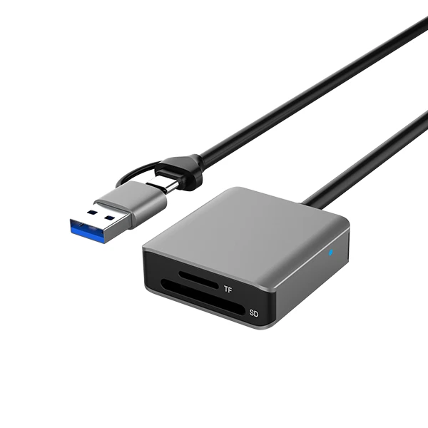 Kártyaolvasó SD TF Dual Port HUB 2 az 1-ben kialakítás