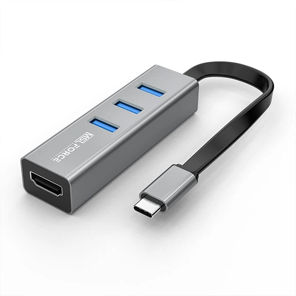Rugalmas USB C HDMI adapter hubbal